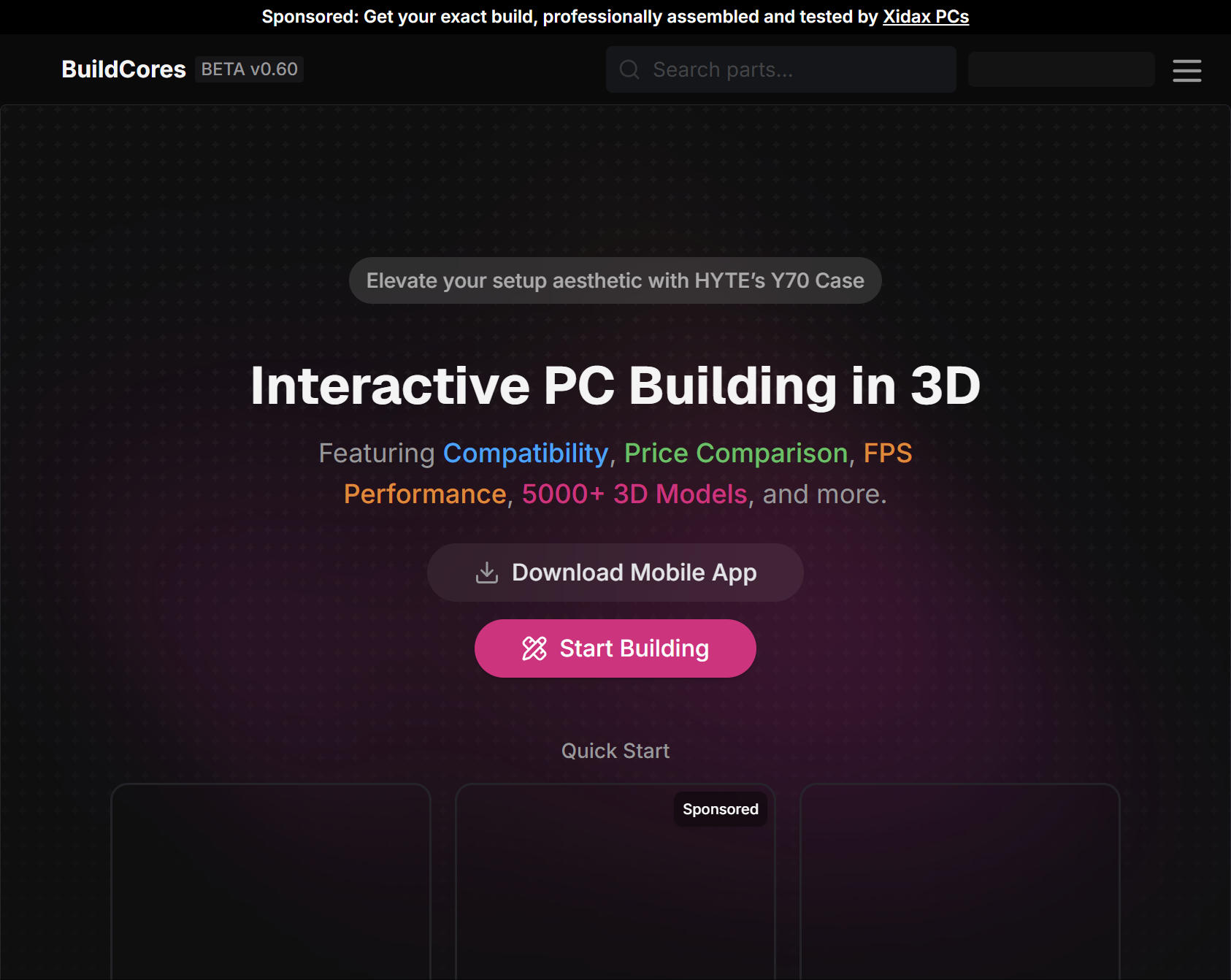 BuildCores界面预览